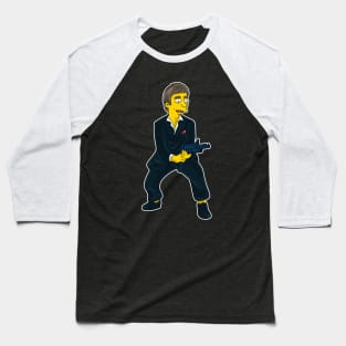 Yellow Pacino Illustration Baseball T-Shirt